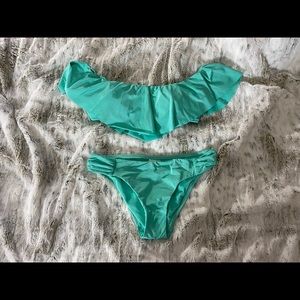Trina Turk Ruffled Off the Shoulder Bandeau Bikini